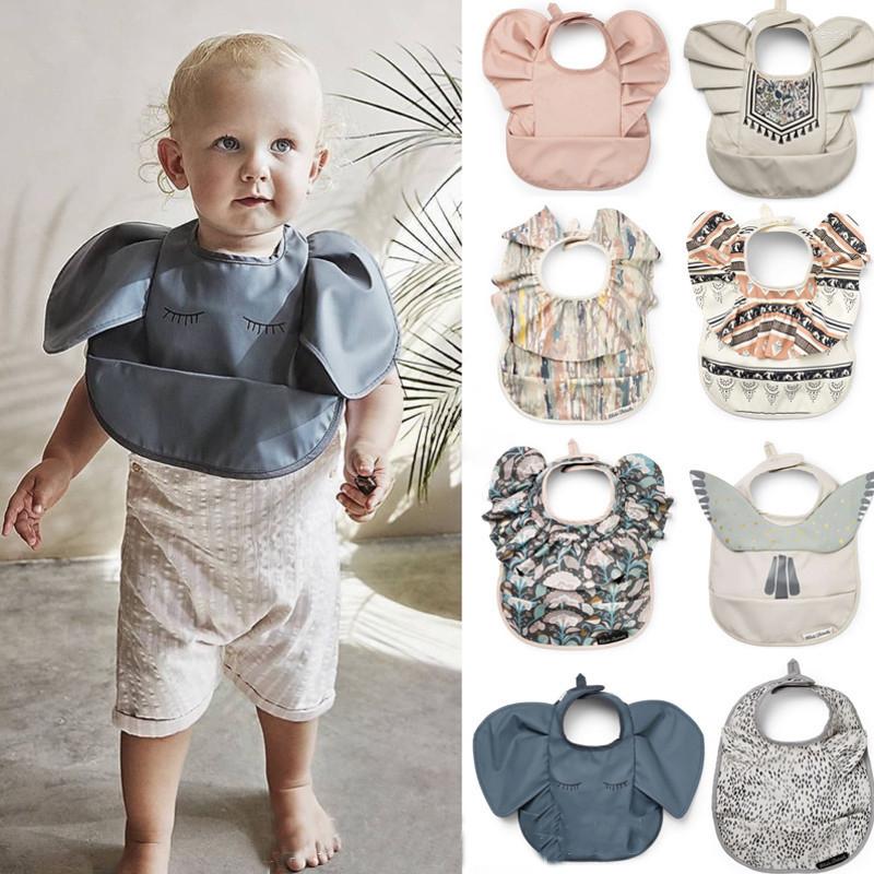 

Hair Accessories Children Baby Waterproof Bibs Cartoon Born Burp Cloth Scarf Stuff Boys Girls Feeding Infant Dinning Apron, Dots of fauna