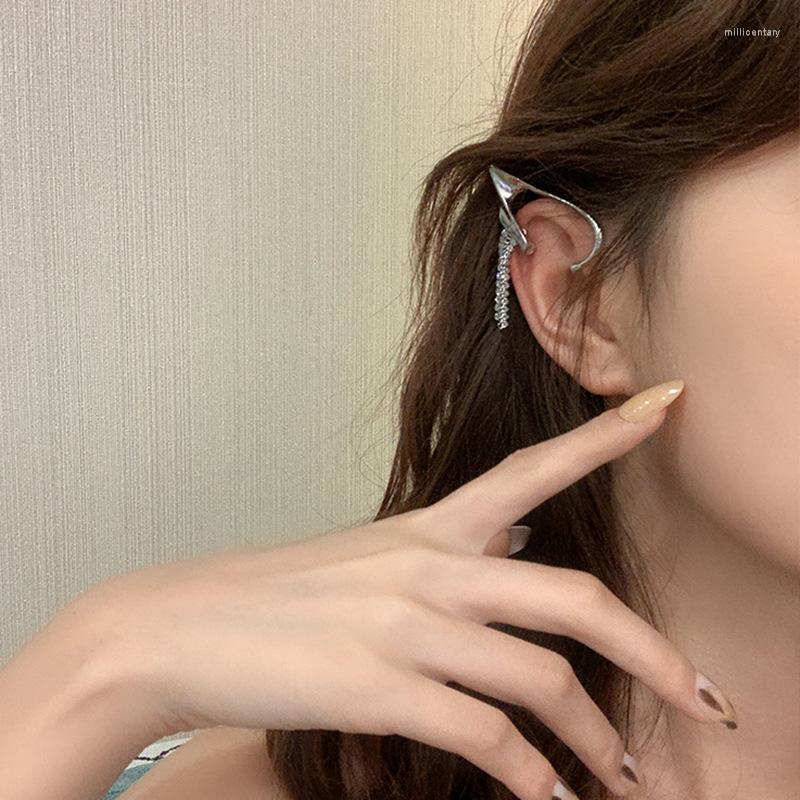 

Backs Earrings Fairy Pierced Earclip Women's Fashion Silver Halloween Earplugs Jewelry Exclusive