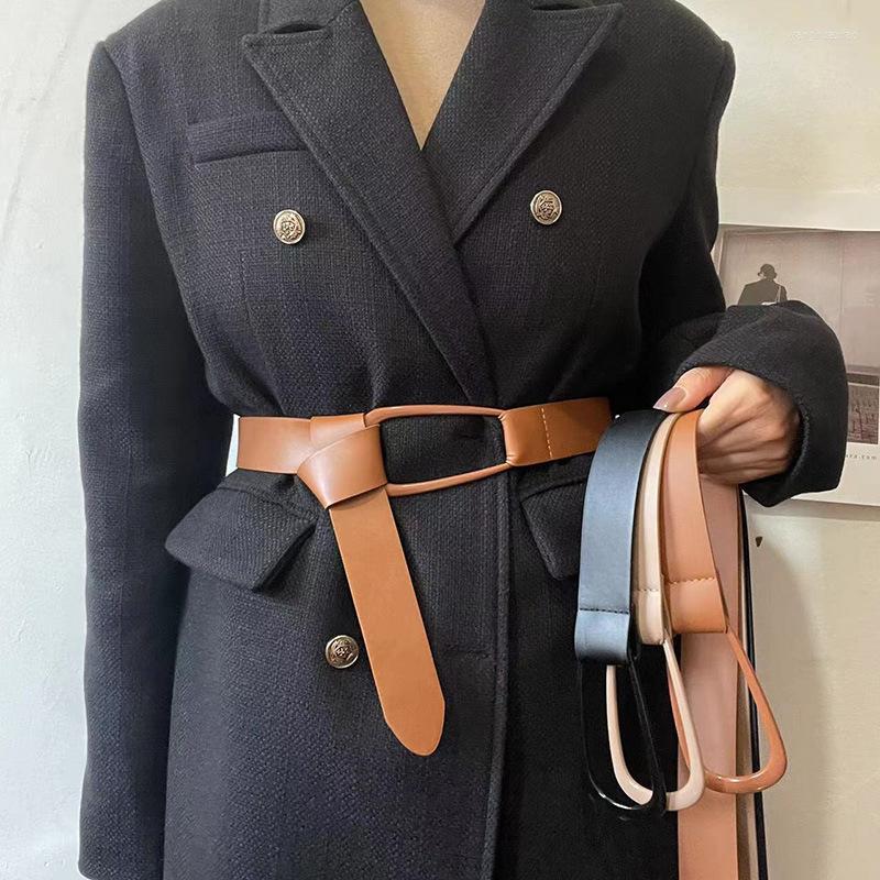 

Belts Brown Retro Y2k Belt For Women Fashion Trend Pu Leather Girdle Luxury Design Coat Jeans Accessories Goth Punk Waistband Female, Black