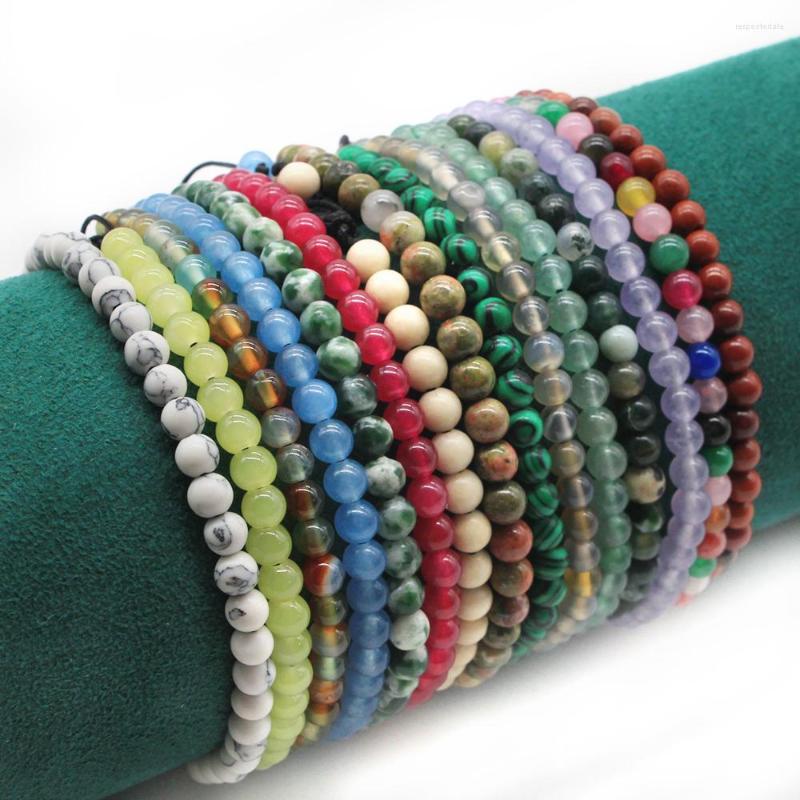 

Strand Handmade Mini Stone Knitted Wrap Adjustable Bracelet For Women/Men Mixed Colors Fashion Jewelry