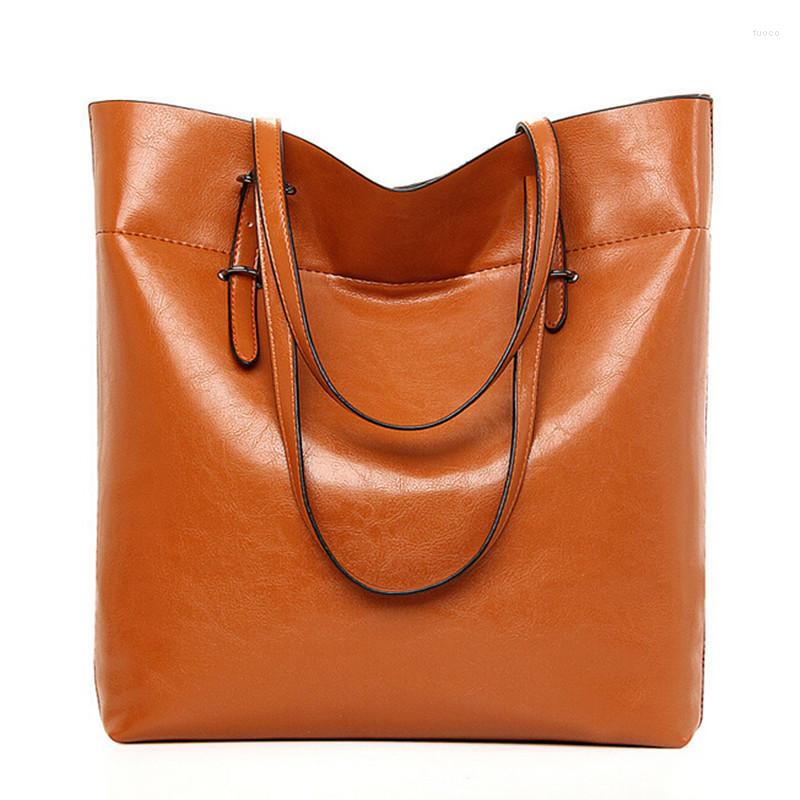

Evening Bags BARHEE Quality Designer Vintage Bucket Bag Women Handbag Large Tote For Office Ladies Oil Pu Leather Hand Brown Black