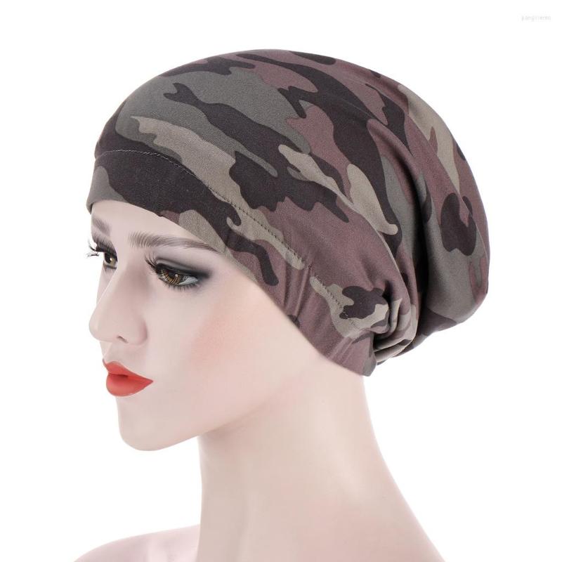 

Ethnic Clothing Muslim Headdress Turban Bonnet For Woman Cotton Print Inner Hijab Caps Arab Headwrap Femme Musulman Islamic Headscarf
