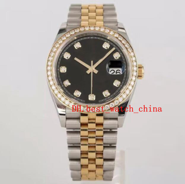 

Steel 18K gold automatic machine 36mm men's watch 126283 black dial m126283 Asia 2813 movement Christmas gift