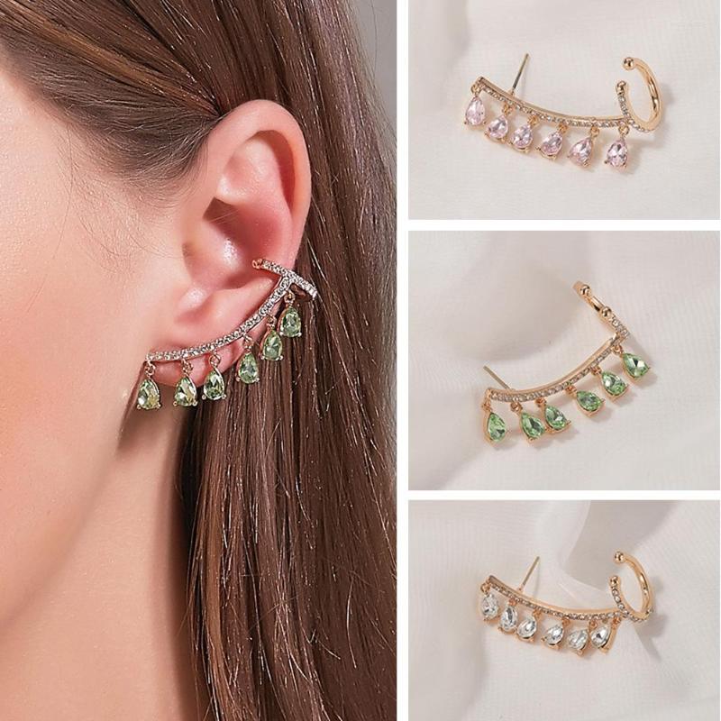 

Backs Earrings Fashion Water Drop Tassel Material Women Creative Ear Clip Female Birthday Party Gift