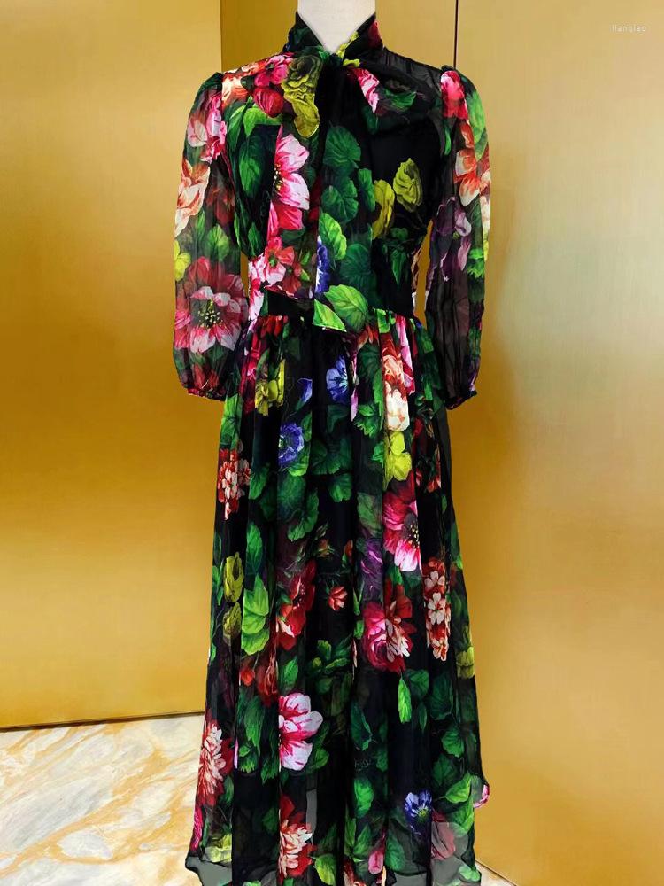 

Casual Dresses T11353 High Quality Fashion Women 2023 Spring Dress Luxury European Design Party Style, Picture shown