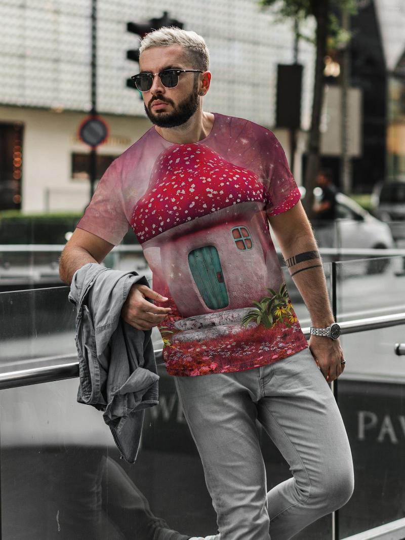 

Men's T Shirts Summer Oversized Loose T-shirt Clothes Short Sleeve Dream Series Printed, Got007