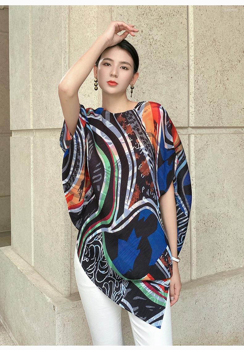 

Women's T Shirts Sf040 Fashion Women Tops & Tees 2022 Runway Luxury European Design Party Style T-Shirts Women's Clothing, Blue