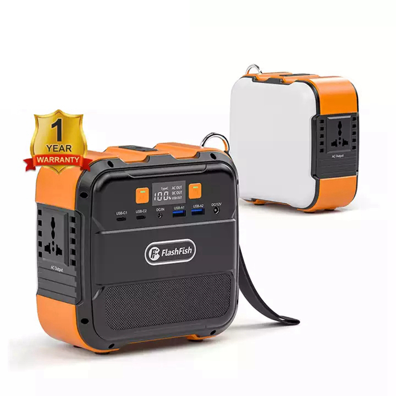

Warehouse Mini Solar Generator Kit DC to AC Power 120W Portable Solar Energy Systems, Black
