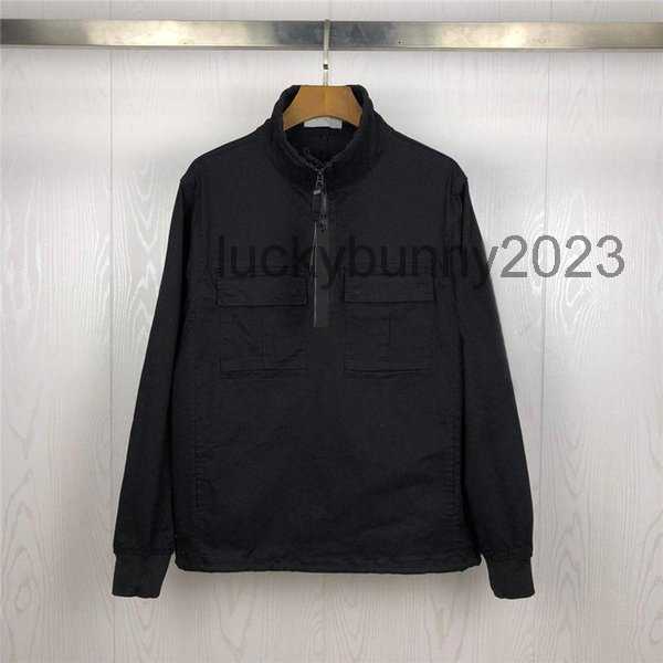 

Men's Stone Windbreaker Zipper Splicing Jacket Island Casual Coat Brand Design Fashionable 1ap1w, Black