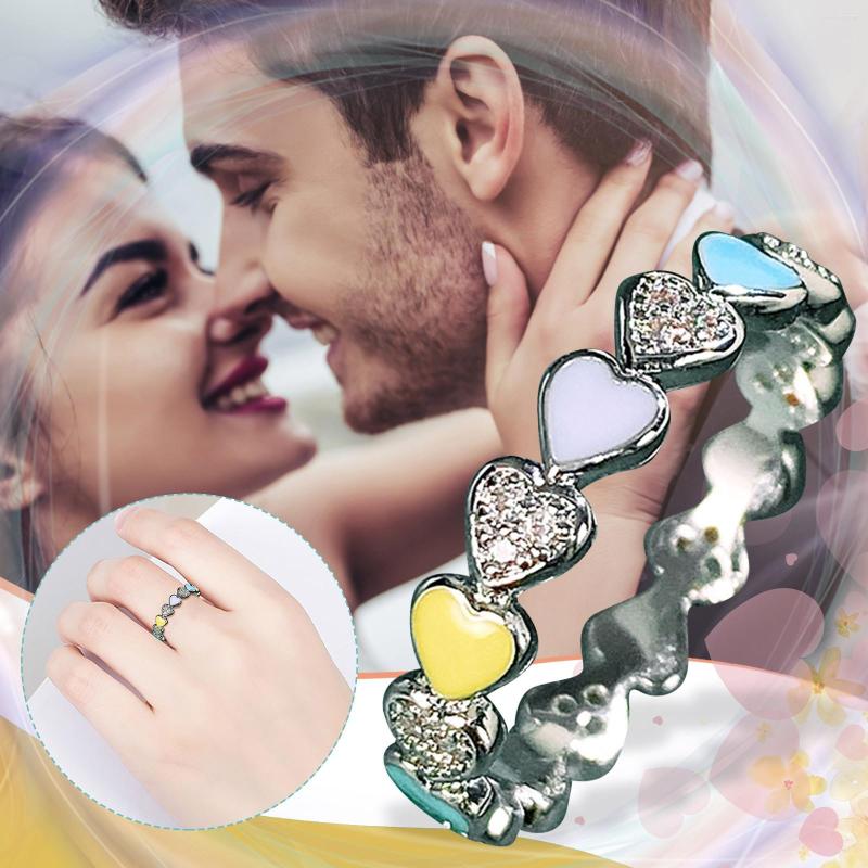 

Bangle Love Ring Fashionable Heart Shape For Women Round Girls Jewelry Rings Gw-6900 Bridal Choker