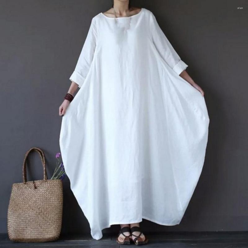 

Casual Dresses Oversized Fabulous Leisure Women Dress Colorfast Lady Retro For Model, Atrovirens