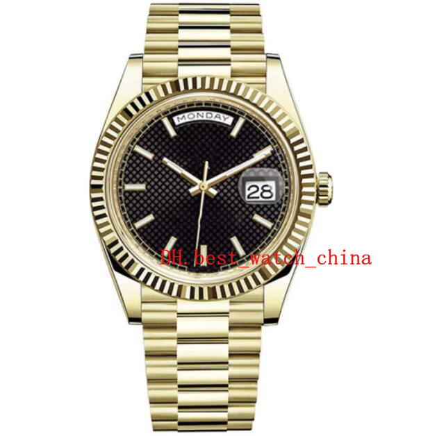 

8 options 228238 Men's Gold Watch 40mm diameter Automatic Mechanical White Face Roman Asia 2813 Movement for men