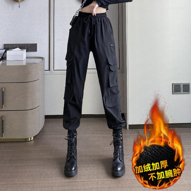

Women' Pants Casual Straight Fashion Stretch Classic Trousers For Woman Winter Autumn Streetwear Cargo Pant Female High-quality T457, 262 white thicken