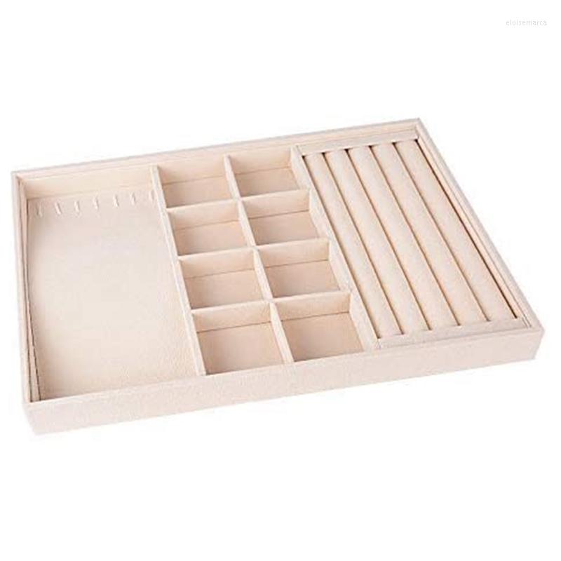 

Jewelry Pouches Box Display Earrings Necklaces Tray Holder