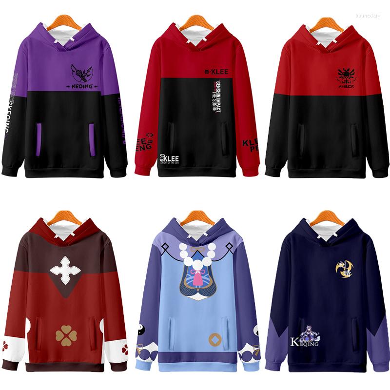 

Men's Hoodies Game Genshin Impact Cosplay Keqing Fischl Klee 3D Printing Hooded Sweatshirts Jackets Coats Tops Anime Costumes Autumn, 14