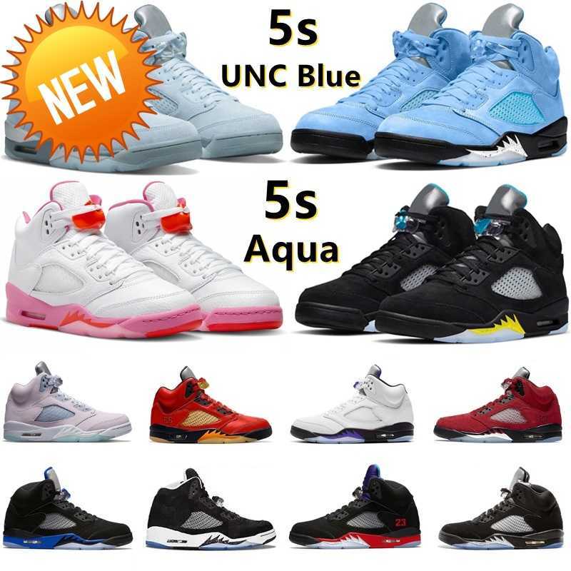 

NEW 5 5s Og mens Basketball Shoes University Racer Blue Aqua Mars For Her Easter Concord Bluebird Oreo Raging Bull Black Metallic Green, Color#16