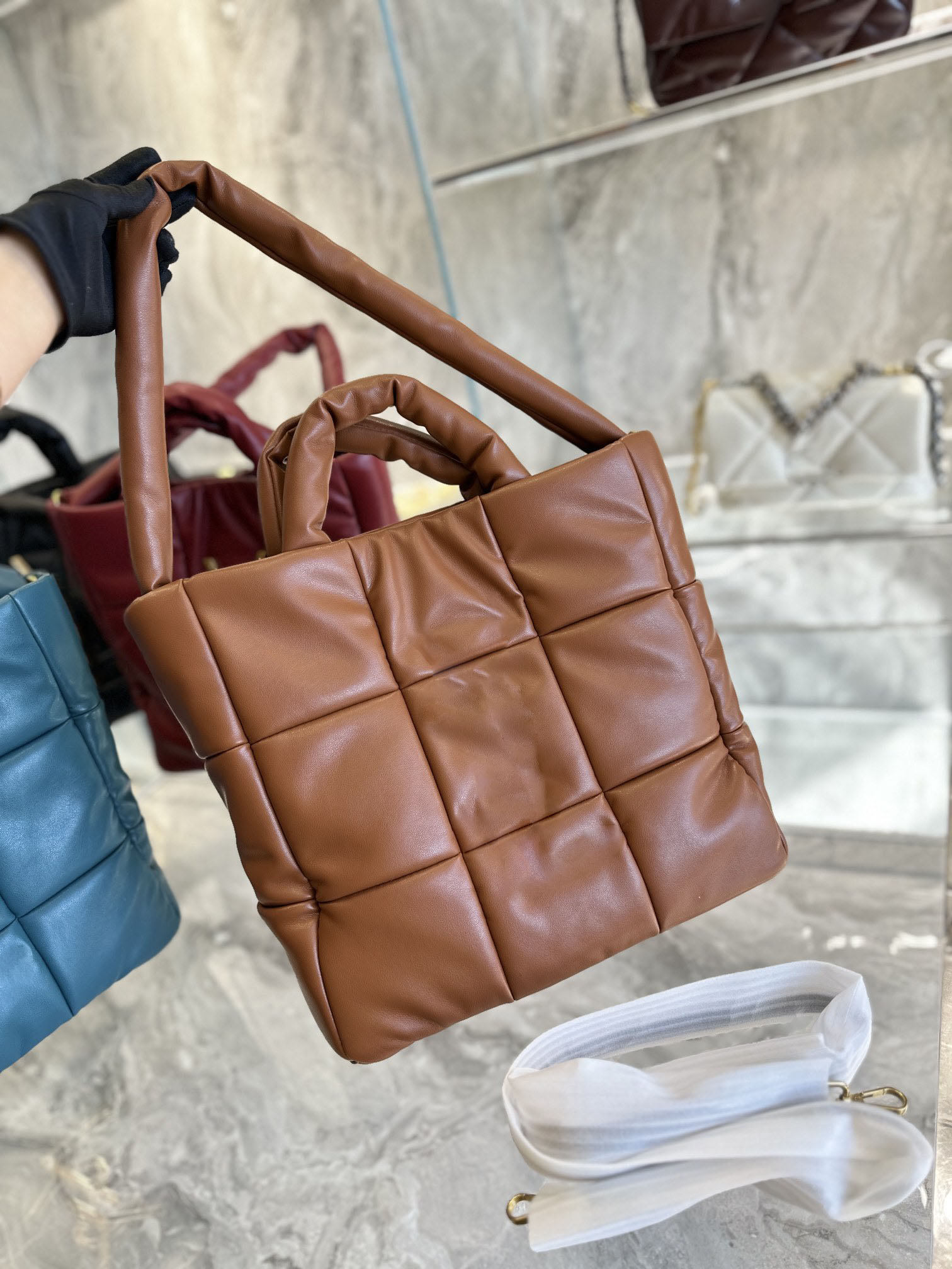 

Y Fashion Shoulder Bag Designer luxury handheld crossbody Bag Underarm check Tote Beach leather women's shopping large capacity wallets, Black