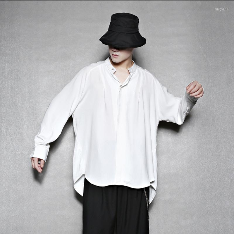 

Men' Casual Shirts Matching Collar V Neck Easy-to-wear Loose Fitting Simple White Shirt Couple' Long Sleeve