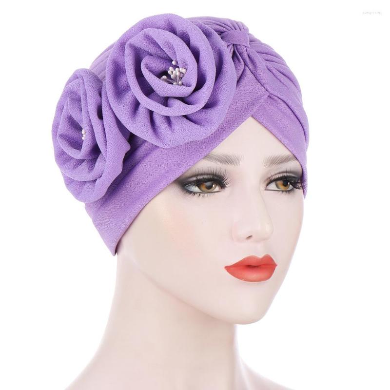 

Ethnic Clothing Fashion Head Wraps For Women Hairloss Cancer Headwear Hat Muslim Headscarf Cap Big Flower Female Turban Bonnet Turbante