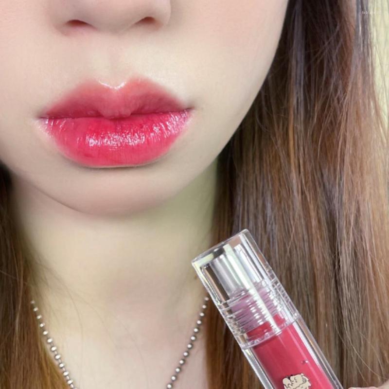 

Lip Gloss Clear Mirror Water Glaze Moisturizing Long Lasting Lipstick Sexy Red Tint Non-stick Cup Beauty Makeup, 04