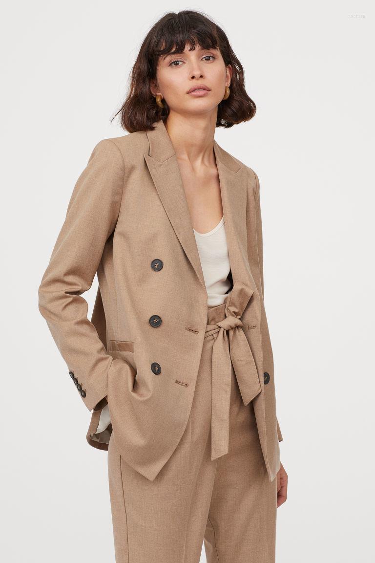 

Women' Suits Nice Quality Women Small Suit Office Lady Khaki Double-Breasted Blazers Elegant Fashion Coat Slim Stylish Tops Autumn, Dft27373