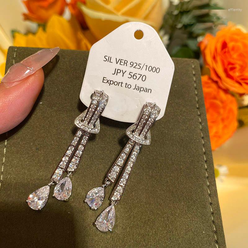 

Dangle Earrings Simple Rope Water Drop Niche Vintage Bow Gorgeous Women Long Party Banquet Shiny Fashion Jewelry