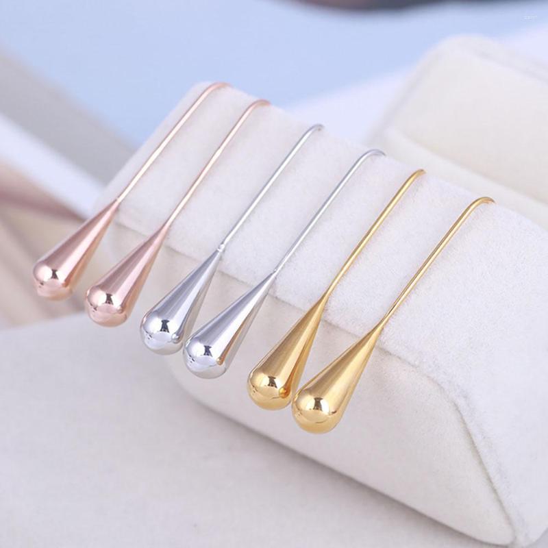 

Stud Earrings Waterdrop Style Hook Rose Gold Color Jewelry For Party