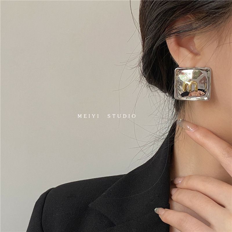 

designer jewelry dangle chain earrings hollow rectangular thin earring female chandeliers dangle chandelier dangles gold letters exaggerate silver ring