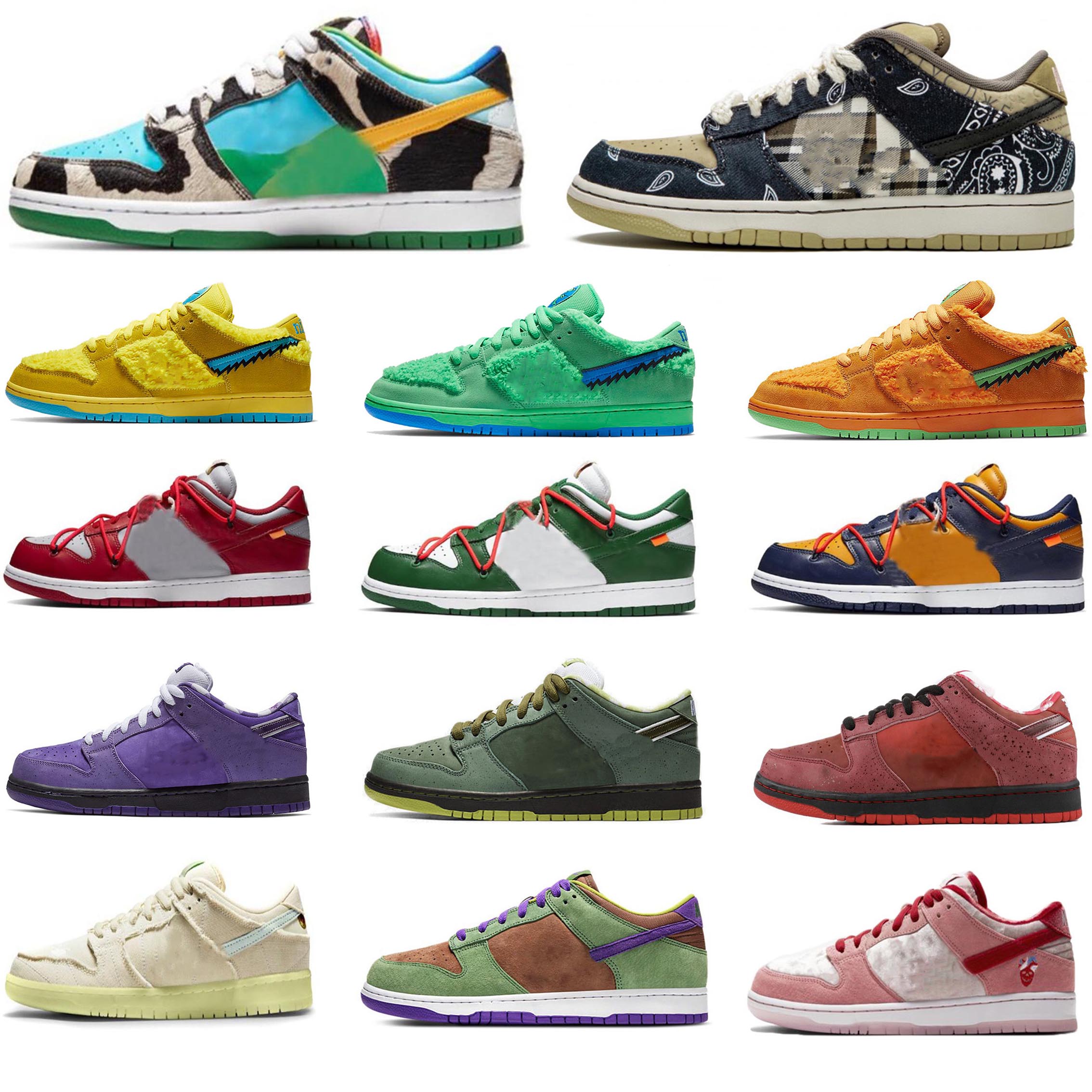 

2022 Running Shoes sb dunks Men Women White Black Panda UNC Grey Fog Varsity Green Glow Medium Olive Syracuse Kentucky Mens Trainers Outdoor Sports Sneakers