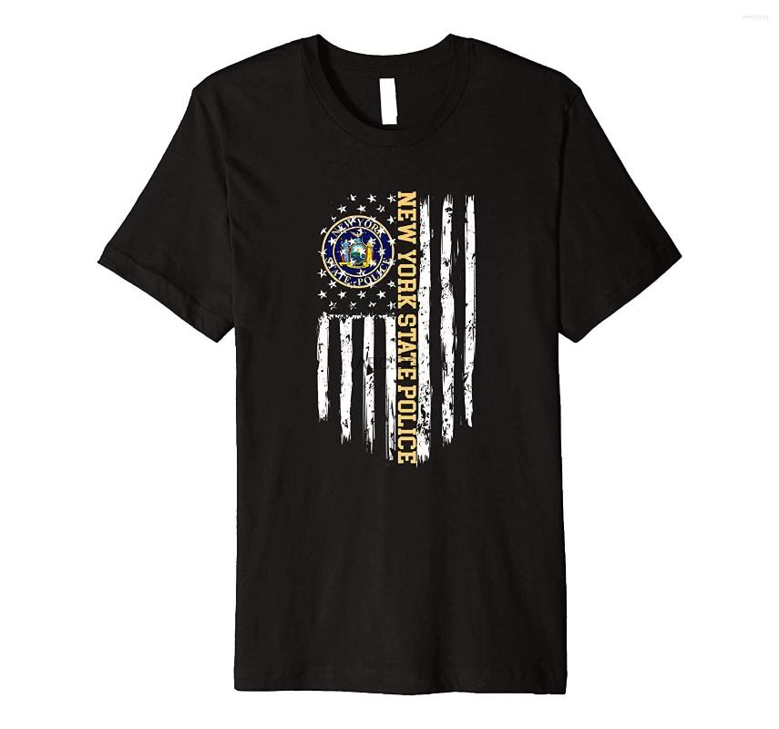 

Men' T Shirts York State American Flag Premium T-Shirt, Men-white