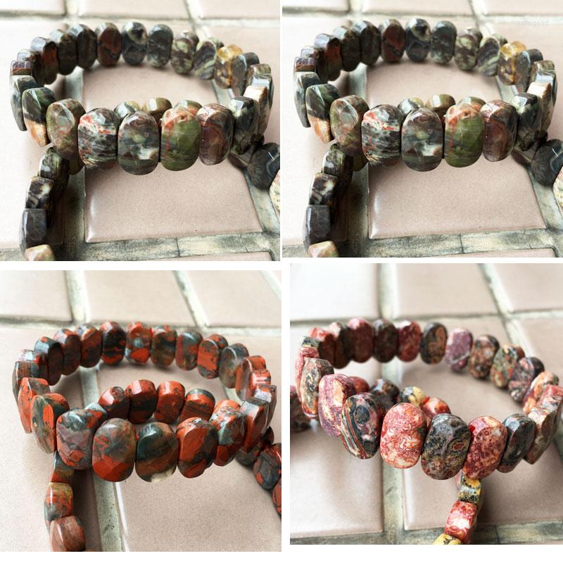 

Strand Fashion Jewelry Jaspe Oval Women Men Bracelet 7.5" WB845
