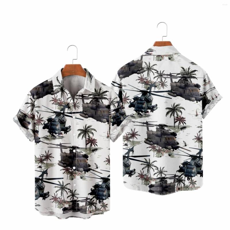 

Men's Casual Shirts Mens Blouse Printed Hawaiian Short Sleeve Button Down Beach T Shirt Men Pack, Black