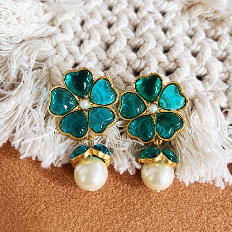 

Backs Earrings Romantic Flower Petal Clip Pretty Gifts Drop Pendant Pendientes Accessories