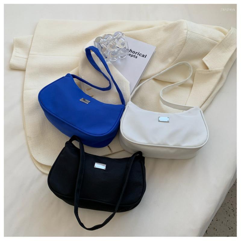 

Evening Bags Women's Fashion Handbags Retro Solid Color Nylon Shoulder Underarm Bag Casual Women Waterproof Hobos Shopping, Beige