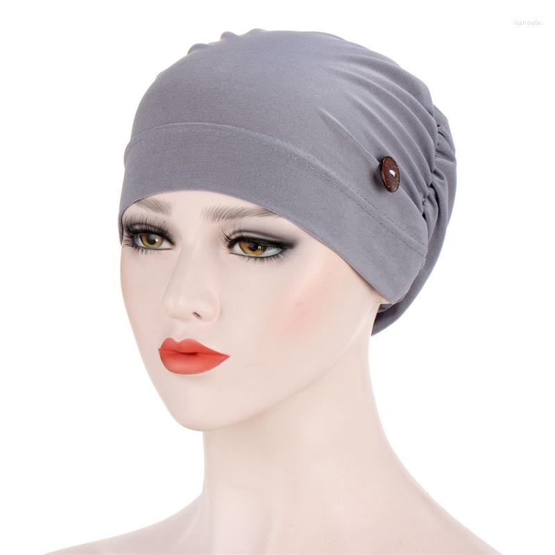 

Ethnic Clothing Women Muslim Hijab Turban Caps Elastic Cotton Hat Soild Color Winter Cancer Chemo Casual Beanies Hair Loss Head Scarfs