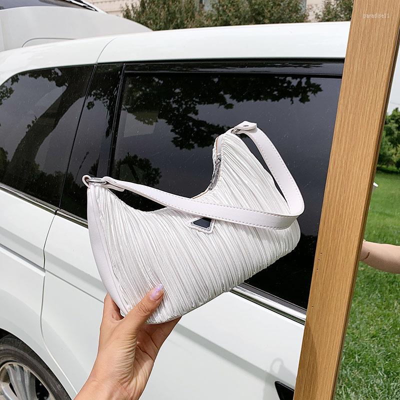 

Evening Bags Luxury Tassel Designer Hobo Shoulder Women 2022 Solid Color Underarm Nylon Tote Bag Female Fashion Handbags And Purses, Blue