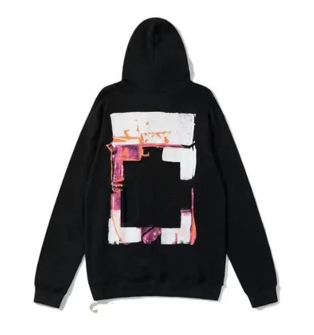 Designe Hoodie Trendy Off White Hoody Hooded Sweater Painted Arrow Crow Stripe Loose Style Jumper Fashion Mens and Womens Coatjqm1off Pullover Of