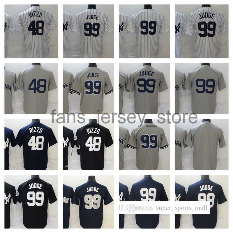 

99 Aaron Judge Baseball Jersey 48 Anthony Rizzo Blank 2023 Stitched Jerseys Men Women Youth Size S--XXXL, As picture