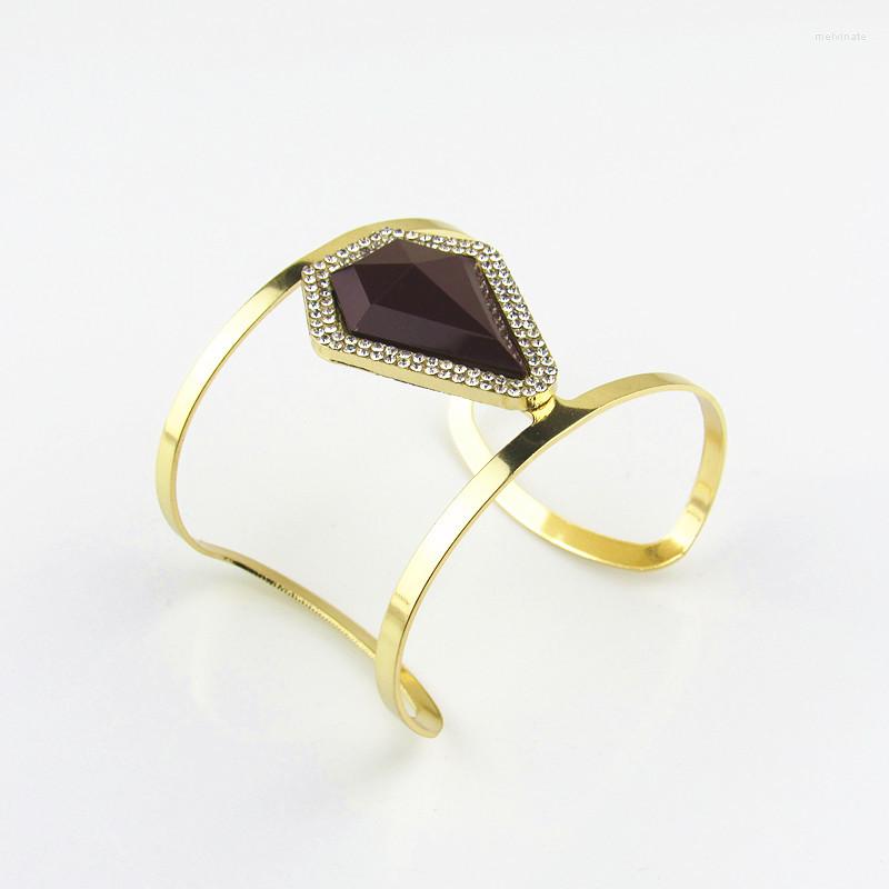 

Bangle Women's Geometric Exaggerated Hand Jewelry With Hollow Open Wide And