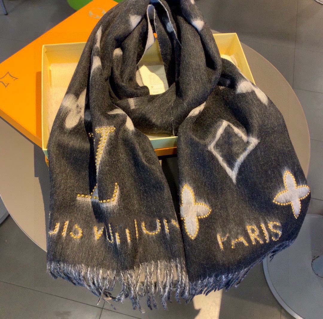 

2023 Designer Scarf High-End Soft Thick Fashion Men's And Women's Luxury Scarves Winter 100% Cashmere Unisex Classic Reykjavik rivet Big Shawls