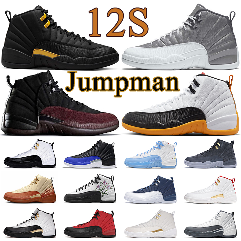 

12 basketball shoes Jumpman 12s men women sport trainer Black Taxi Stealth Hyper Royal Eastside Golf mens sneaker trainers, #20 12s utility
