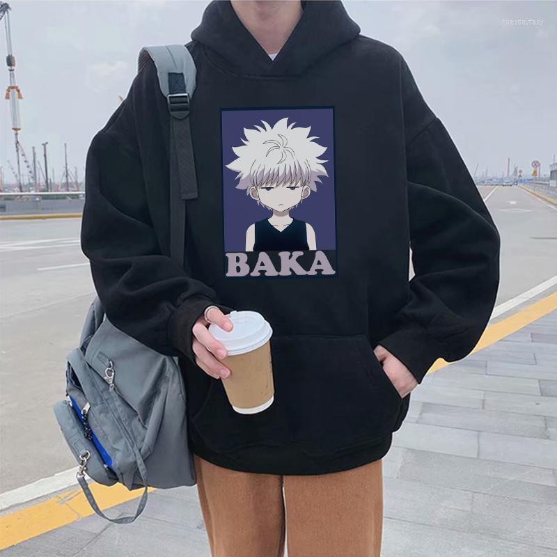 

Men's Hoodies Cute Classic Killua Zoldyck Manga X Casual Sweatshirt Unisex Streetwear Male Anime Japanese Mens Pullovers, Black