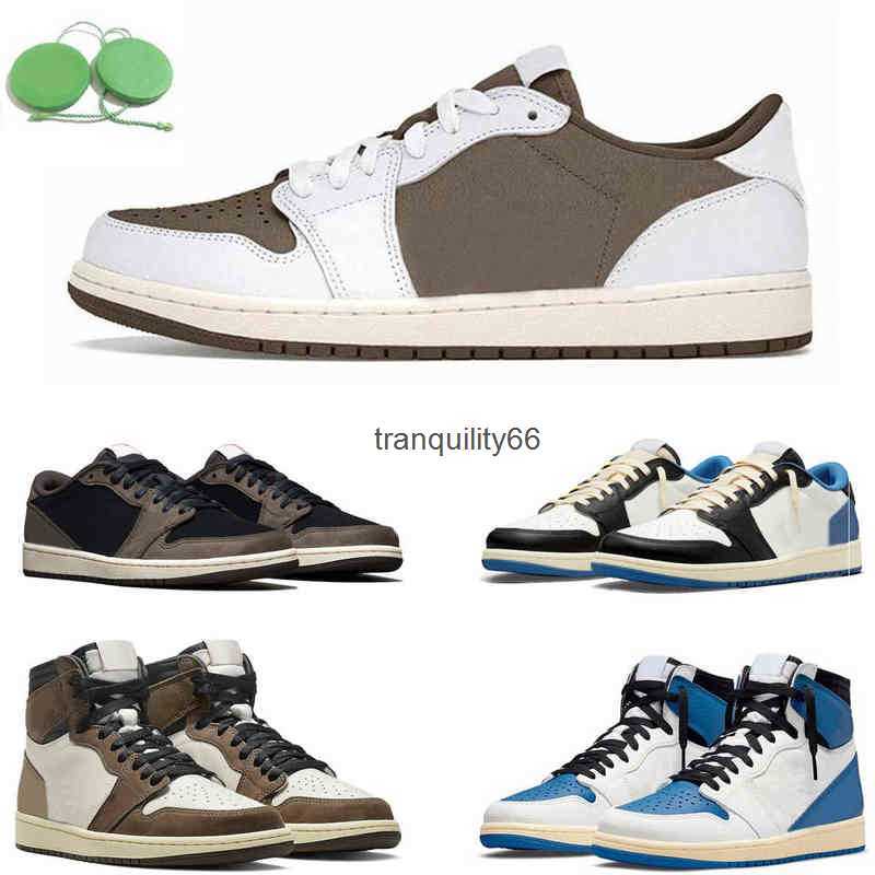 

Shoes Running Reverse Mocha 1 1s Basketball Cactus Jack Sail Fragment Military Blue Ridgerock Shy Pink High Low OG SP Men Women Trainers, Color#3