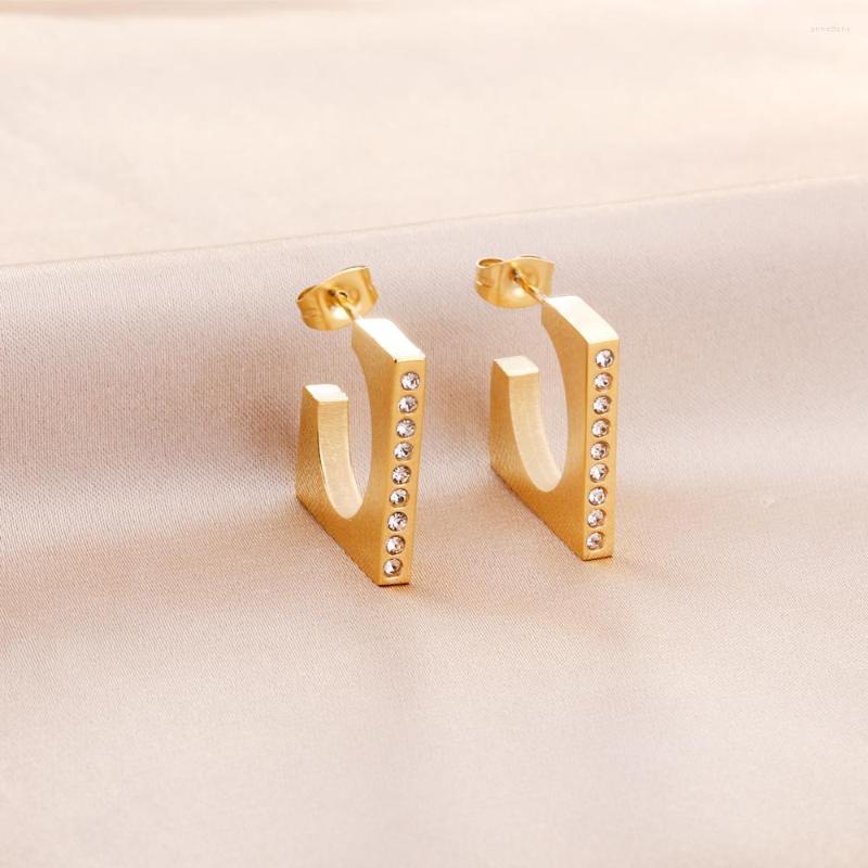

Hoop Earrings Fashion For Women Party Wedding Jewelry Crystal Brincos Antiallergic Ear Geometric Aretes Pendientes Mujer