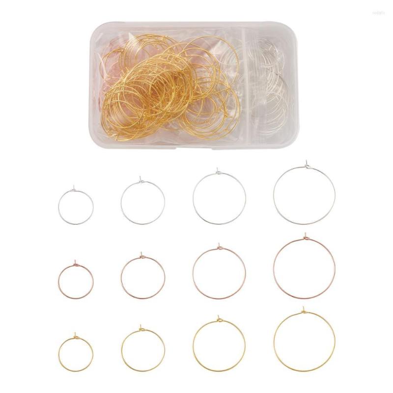 

Hoop Earrings 240PCS/Box Mix Color Brass Wine Glass Charm Rings For DIY Jewelry Accessories Making Handicrafts