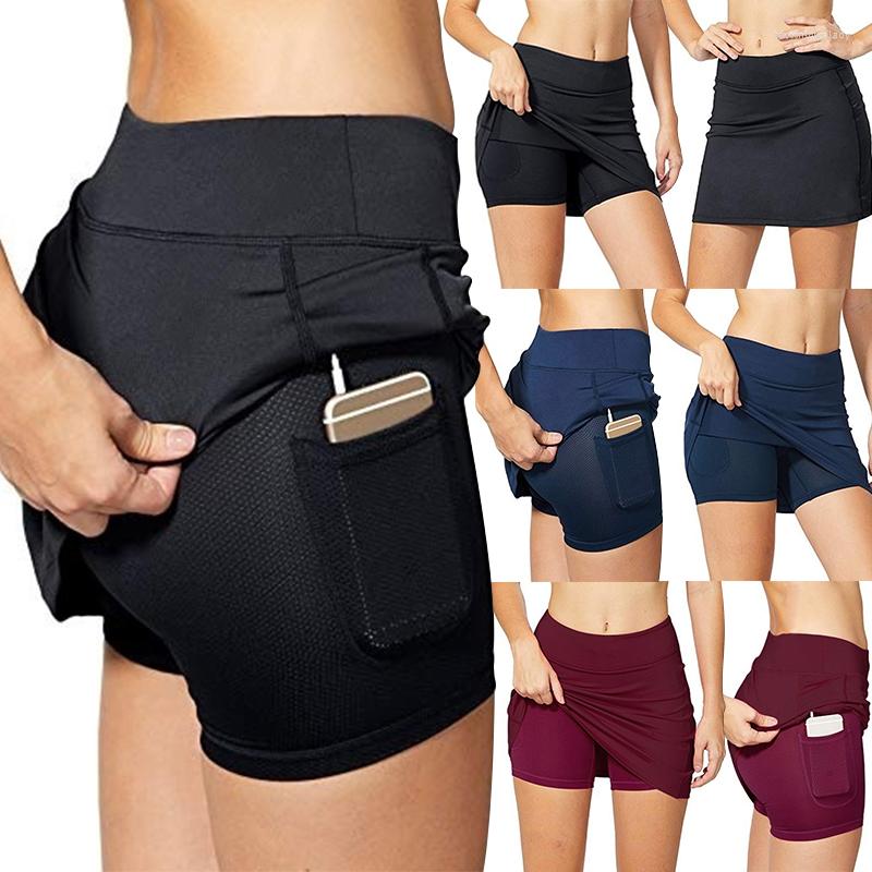 

Skirts Active Quick Dry Athletic Skorts Women Mini Skirt With Pockets Plus Size Pencil Shorts Inner Running Tennis Golf Wear, Black