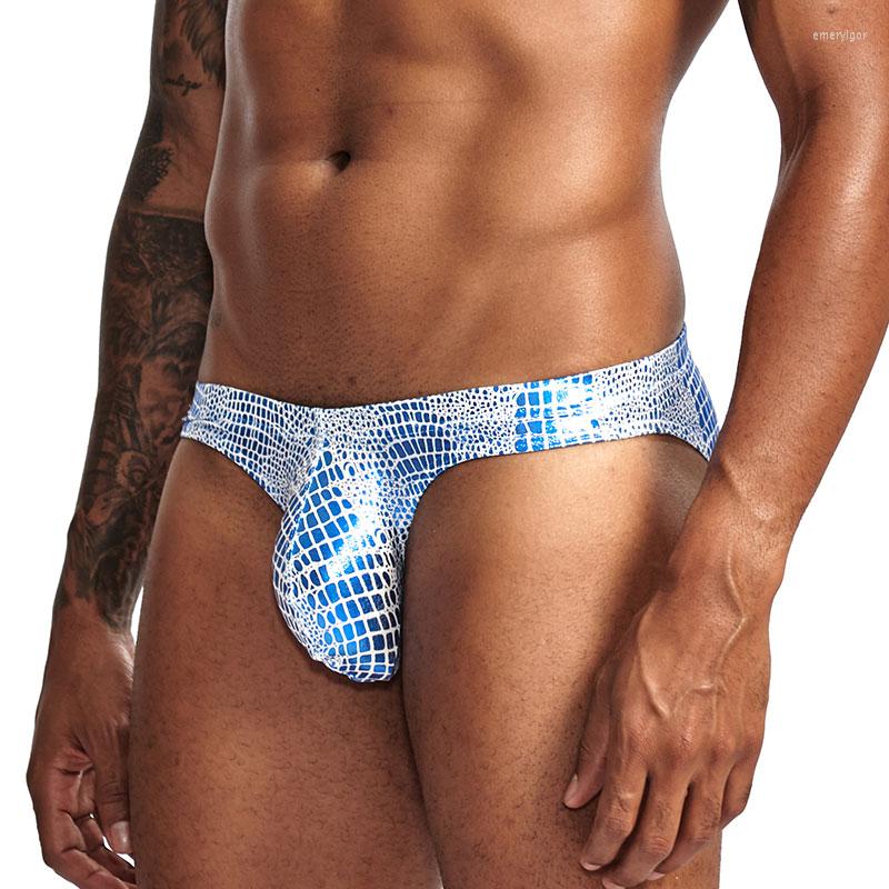 

Underpants Sexy Briefs Men's Bikini Stretch Slim Imitation Leather Pants Gold Silver Pouch Male Gay Underwear, S25bo silver