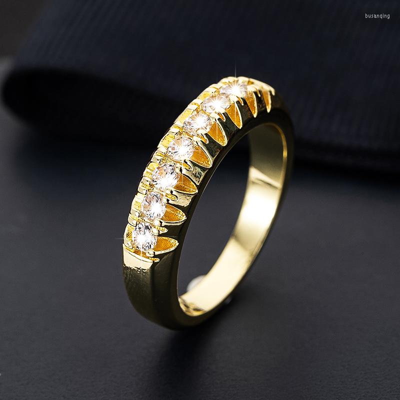 

Wedding Rings High Quality Gold Color Irregular Finger Simple Crystal For Women Elegant Couple Female Jewerly Gifts