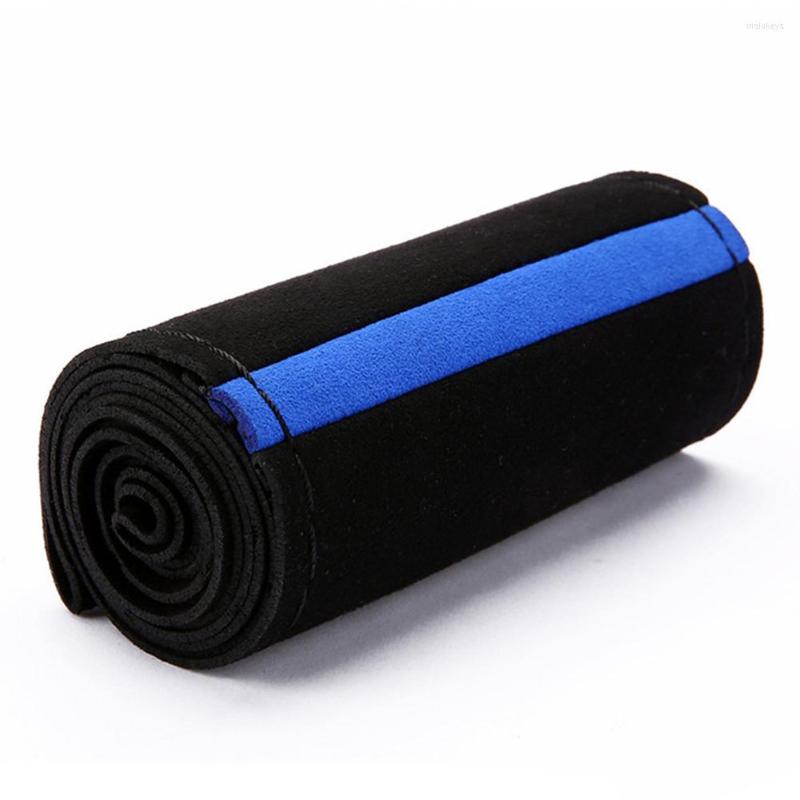 

Steering Wheel Covers Accessory Cover Parts Replacement Sport Anti-Slip Black Blue