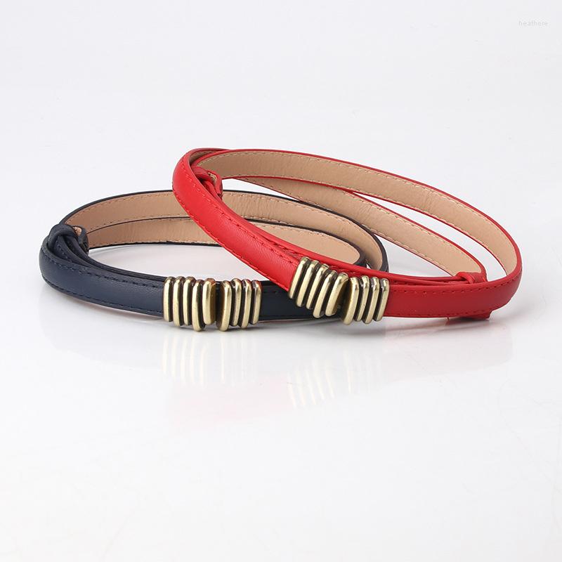 

Belts Big-name Designer Simple Style Belt PU Patent Leather Fine Ladies For Women, Red